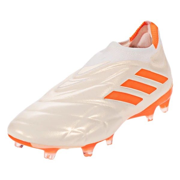 adidas Copa Pure+ FG Firm Ground Soccer Cleat - Off White/Orange | SOCCER.COM