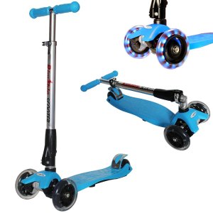 Rimable Foldable Maxi Kick Scooter with LED Light up Wheels