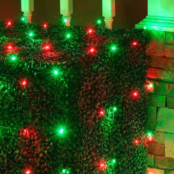 Wintergreen Lighting 5mm LED Christmas Lights 100 4-ft x 6-ft Constant Multicolor Christmas Net Lights ENERGY STAR