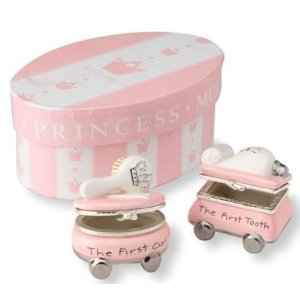 Mud Pie Baby Princess First Tooth and Curl Treasure Box Set @ Amazon.com