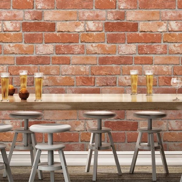 Theriault Faux Brick 9.8' L x 19.6" W Peel and Stick Wallpaper RollTheriault Faux Brick 9.8' L x 19.6" W Peel and Stick Wallpaper RollProduct OverviewRatings & ReviewsQuestions & AnswersShipping & ReturnsMore to Explore