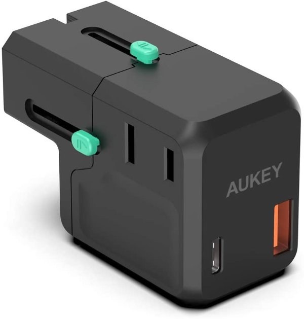 AUKEY TA06 QC & PD3.0 旅行充电器 带美澳英欧4种插头