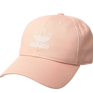adidas 三叶草经典Logo款粉色鸭舌帽