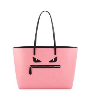 Fendi Monster Medium Roll Tote Bag, Pink @ Neiman Marcus