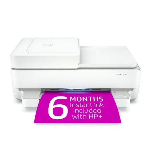 ENVY 6452e All-in-One Wireless Color Inkjet Printer with 6 Months Instant Ink Included with+