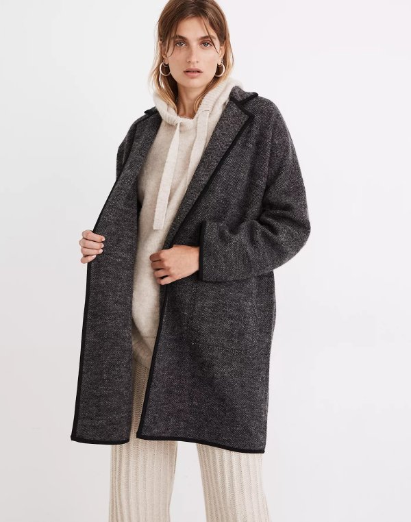 Herringbone Courton Sweater Coat