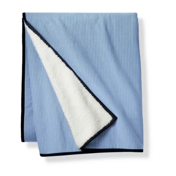 50&#34;x60&#34; Striped Sherpa Throw Blanket Light Blue - Levi&#39;s&#174; x Target