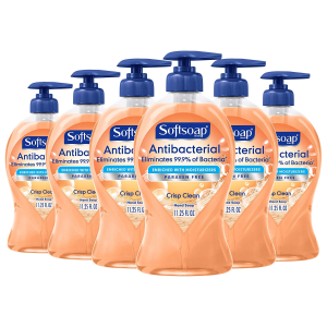 Softsoap Antibacterial Liquid Hand Soap, Crisp Clean - 11.25 fluid ounces (6 Pack)