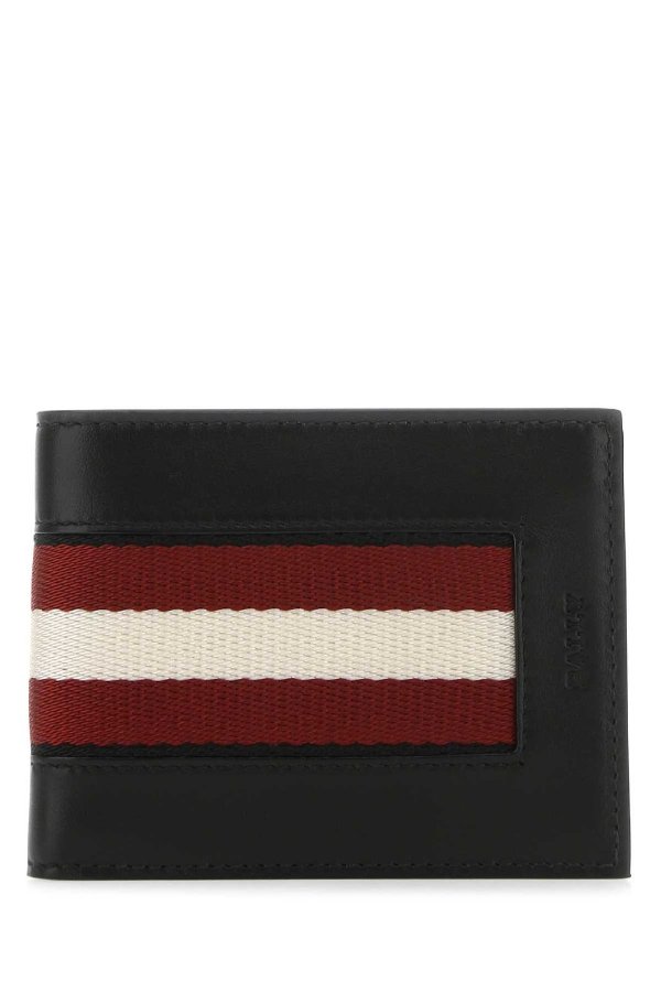 Stripe-Detailed Bi-Fold Wallet