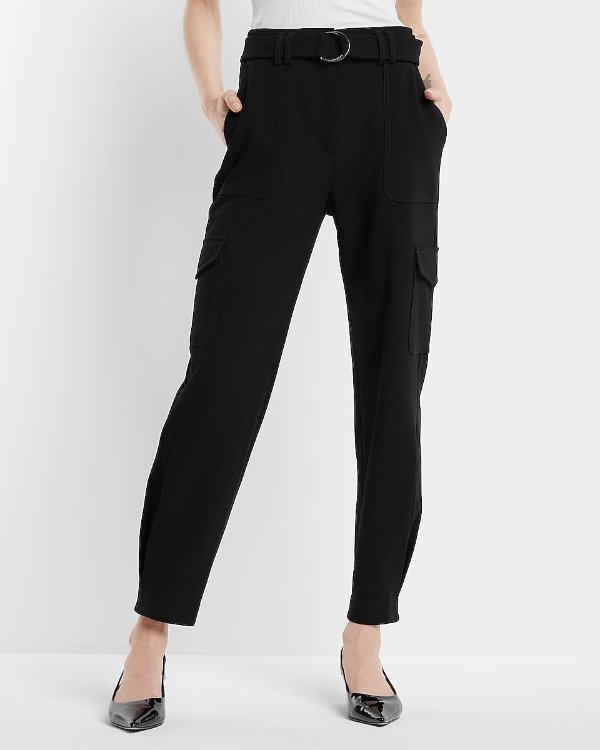 Super High Waisted Belted Cargo Pant