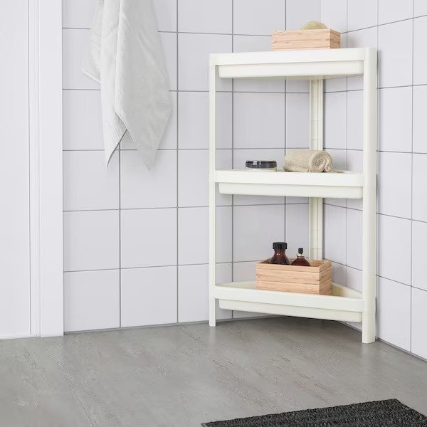 VESKEN Corner shelf unit, white, 13x13x28" - IKEA