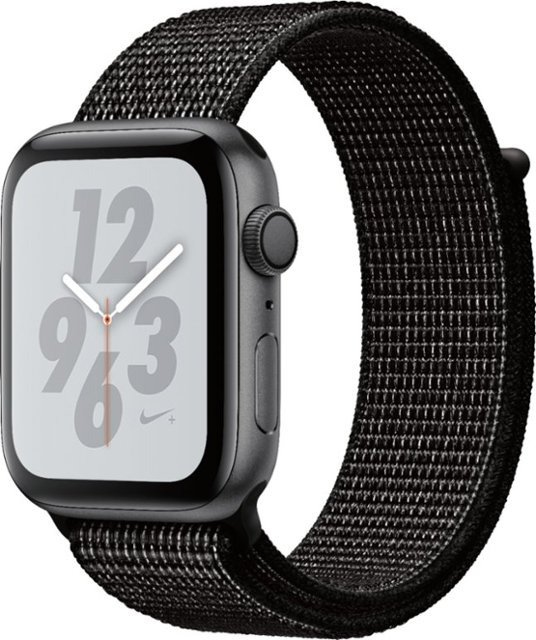 -Watch Nike+ Series 4 (GPS) 44mm Space Gray Aluminum Case with Black Nike Sport Loop - Space Gray AluminumIncluded Free