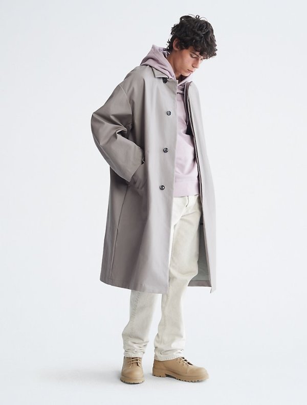 Standards Bonded Cotton Mac Coat | Calvin Klein