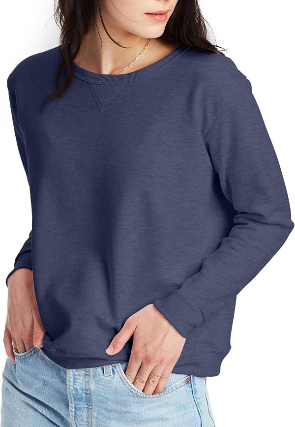 Women's Crewneck Sweatshirt, EcoSmart Fleece Women's Pullover Sweatshirt, Sweatshirt for Women
