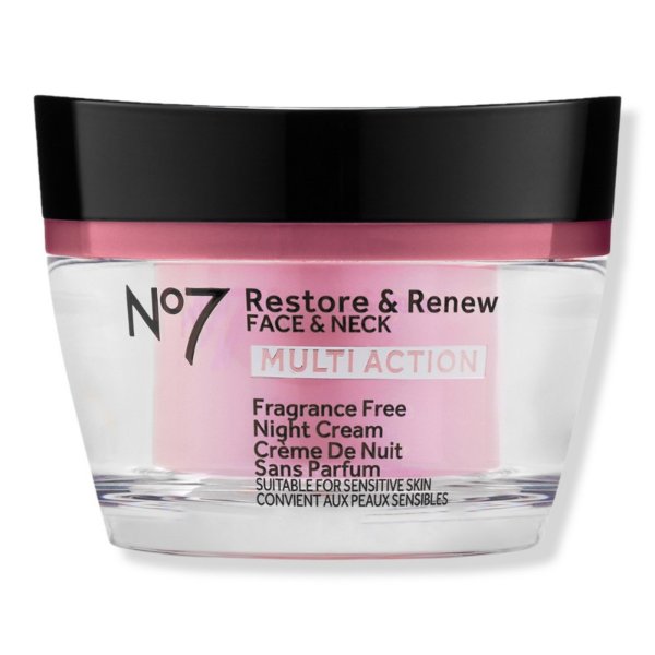 Restore & Renew Face & Neck Multi Action Fragrance Free Night Cream 