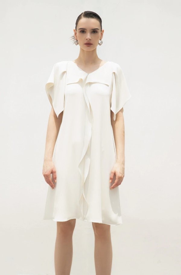 LINDONG | Aida Ruffle Loose-Fitted Dress
