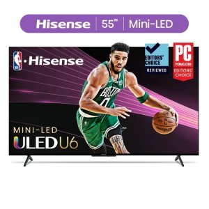 $348 w/ $50 NBA GCHisense 55" U6K miniLED ULED 4K HDR Google TV 2023