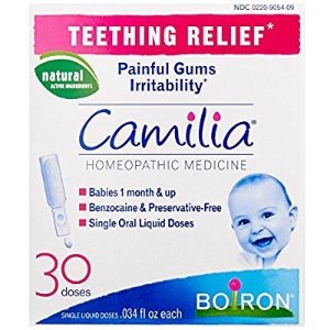 Boiron Camilia, Baby Teething Relief, 30 Doses. Teething Drops for Painful Gums, Natural Active Ingredient @ Amazon