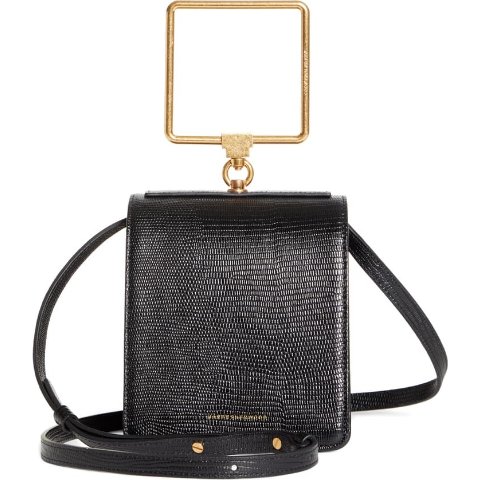 Mini Pump Croc-Effect Leather Top Handle Bag By Marge Sherwood