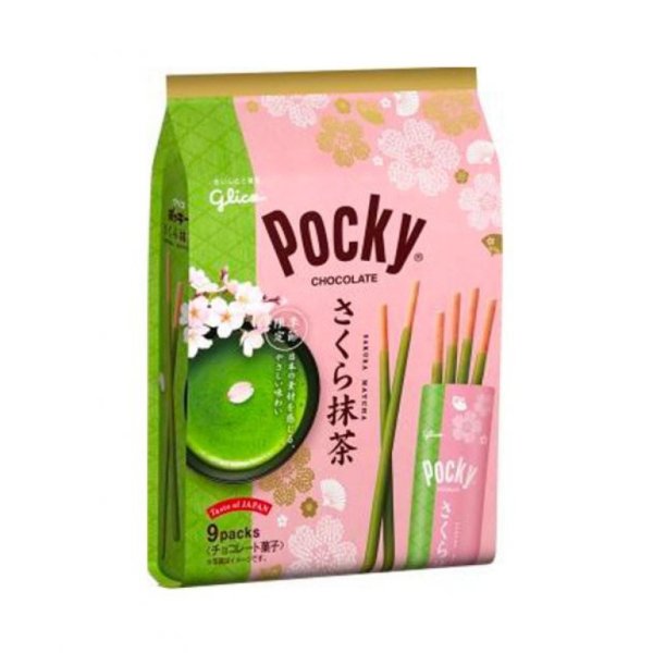 GLICO POCKY Sakura Matcha Flavor 9pc