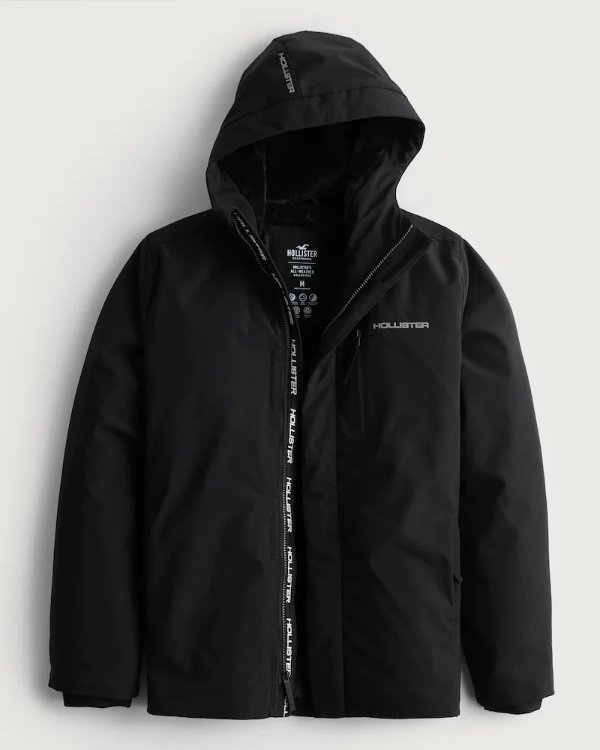 My Autumn happiness! Hollister Co. All-Weather Fleece-Lined Jacket, Black