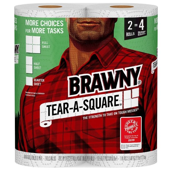 Tear-A-Square Paper Towels White