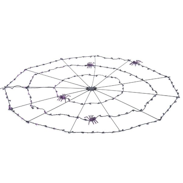 72 in. Halloween Foldable Spider Web with 4 Spiders