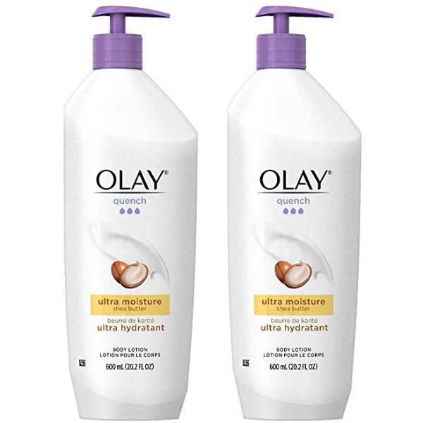 Olay Quench Body Lotion Ultra Moisture with Shea Butter and Vitamins E and B3, 20.2 oz(Pack of 2)