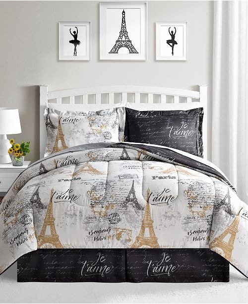 Paris Gold 8-Pc. Reversible Full Comforter Set