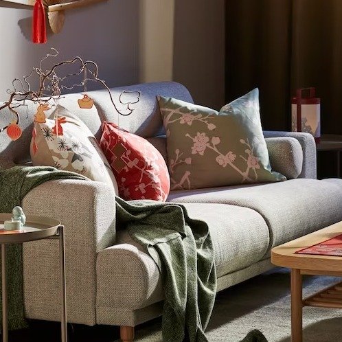 VINTERFINT Cushion cover, red, 20x20 - IKEA