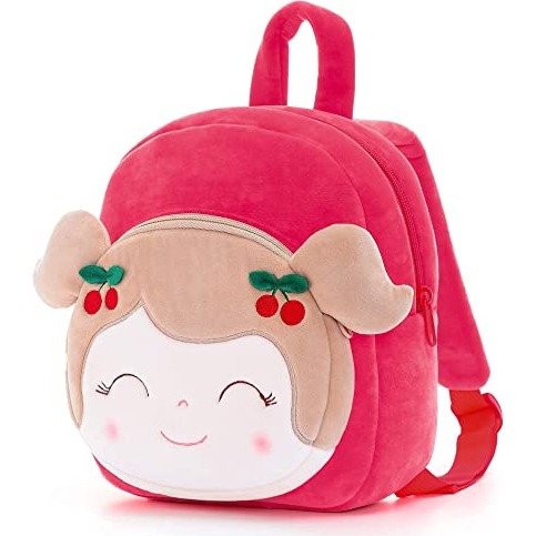 Toddler Backpack Kids Backpack for Girls Plush Bag Cherry Girl Red Age 2+