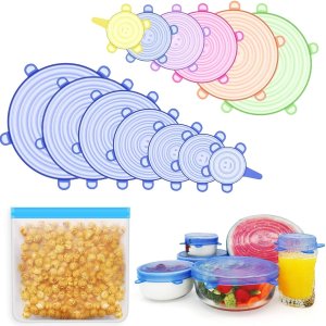 Yofundo Silicone Stretch Lids, Reusable Durable Food Storage Covers for Bowl Lids to Keep Food Fresh
