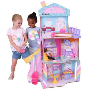 Kid KraftKidKraft Candy Castle Wooden Dollhouse with Elevator, 28 Accessories