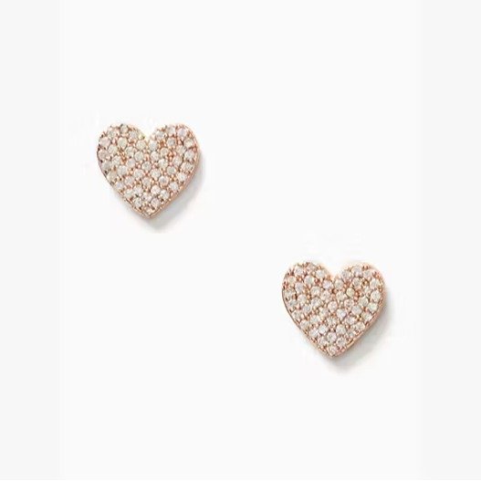 Yours Truly Pave Heart Studs