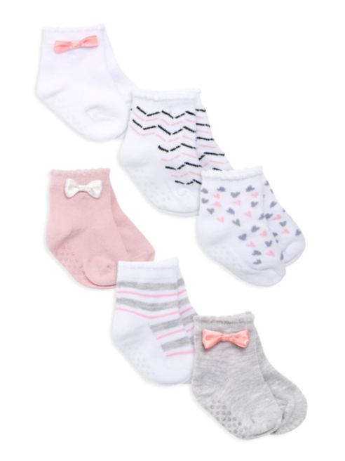 - Baby Girl's Bows 6-Piece Socks Set
