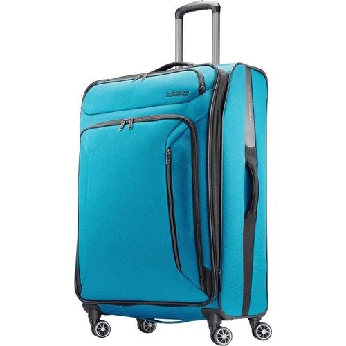 28" Zoom Spinner Expandable Suitcase Luggage, Teal Blue