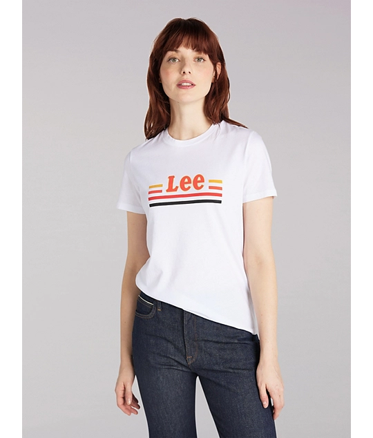 Women’s Lee European Collection Essential Slim Lee Tee in Bright White