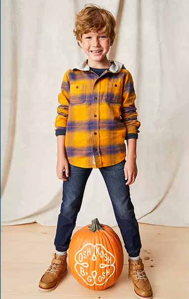 Hooded Flannel Button-Front Shirt