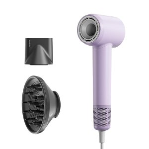 Coupon+10LFSEPDHair Dryer Swift SE, 200 Million Negative Ionic Blow Dryer with 105,000 RPM Brushless Motor 1400W Powerful Fast Drying High-Speed Low Noise Hairdryer with Magnetic Nozzle & Diffuser (Purple)