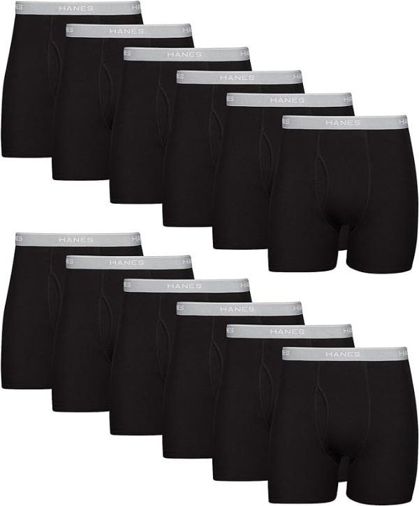 Men's Boxer Briefs, Soft and Breathable Cotton Underwear with ComfortFlex Waistband, Multipack