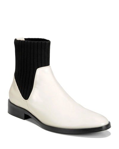 Perlow Leather Sock-Collar Boots