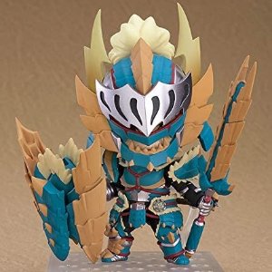 Good Smile Monster Hunter World: Iceborne: Hunter (Male Zinogre Alpha Armor Version) Deluxe Nendoroid Action Figure, Multicolor
