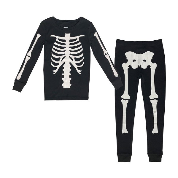 Skeleton Kids Family Little & Big Unisex 2-pc. Halloween Pajama Set