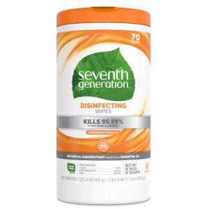 Seventh Generation Disinfecting Wipes Lemongrass Citrus 70 Wipes