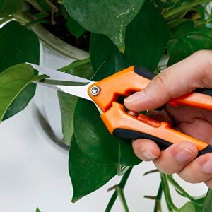 VIVOSUN 6.5" Gardening Hand Pruner Pruning Shear with Straight Stainless Steel Blades Orange