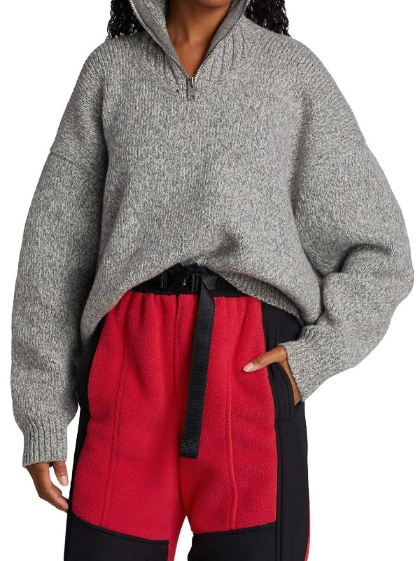 Quarter-Zip Wool Sweater
