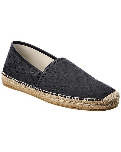 GG Canvas & Leather Espadrille