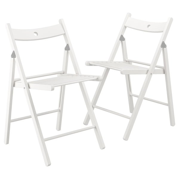 TERJE Folding chair, white, 2 pack - IKEA