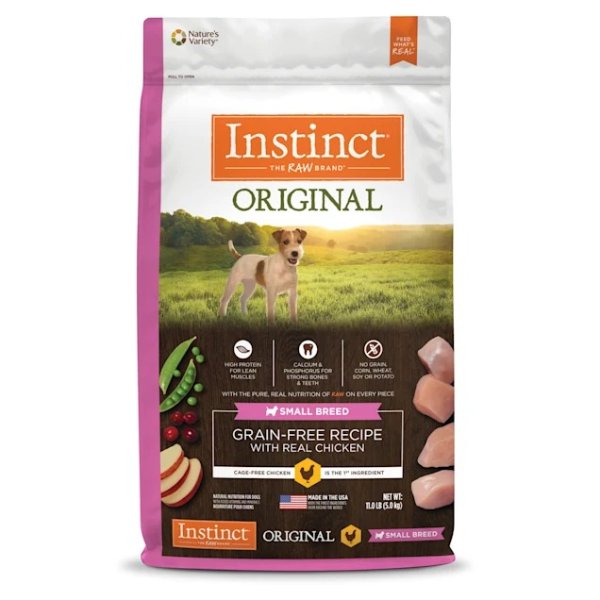 Original Small Breed Grain-Free Recipe with Real Chicken Freeze-Dried Raw Coated Dry Dog Food, 11 lbs. | Petco