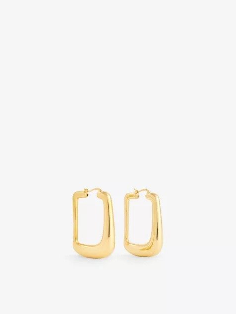 JACQUEMUSLes Boucles Ovalo gold-tone hoop earrings